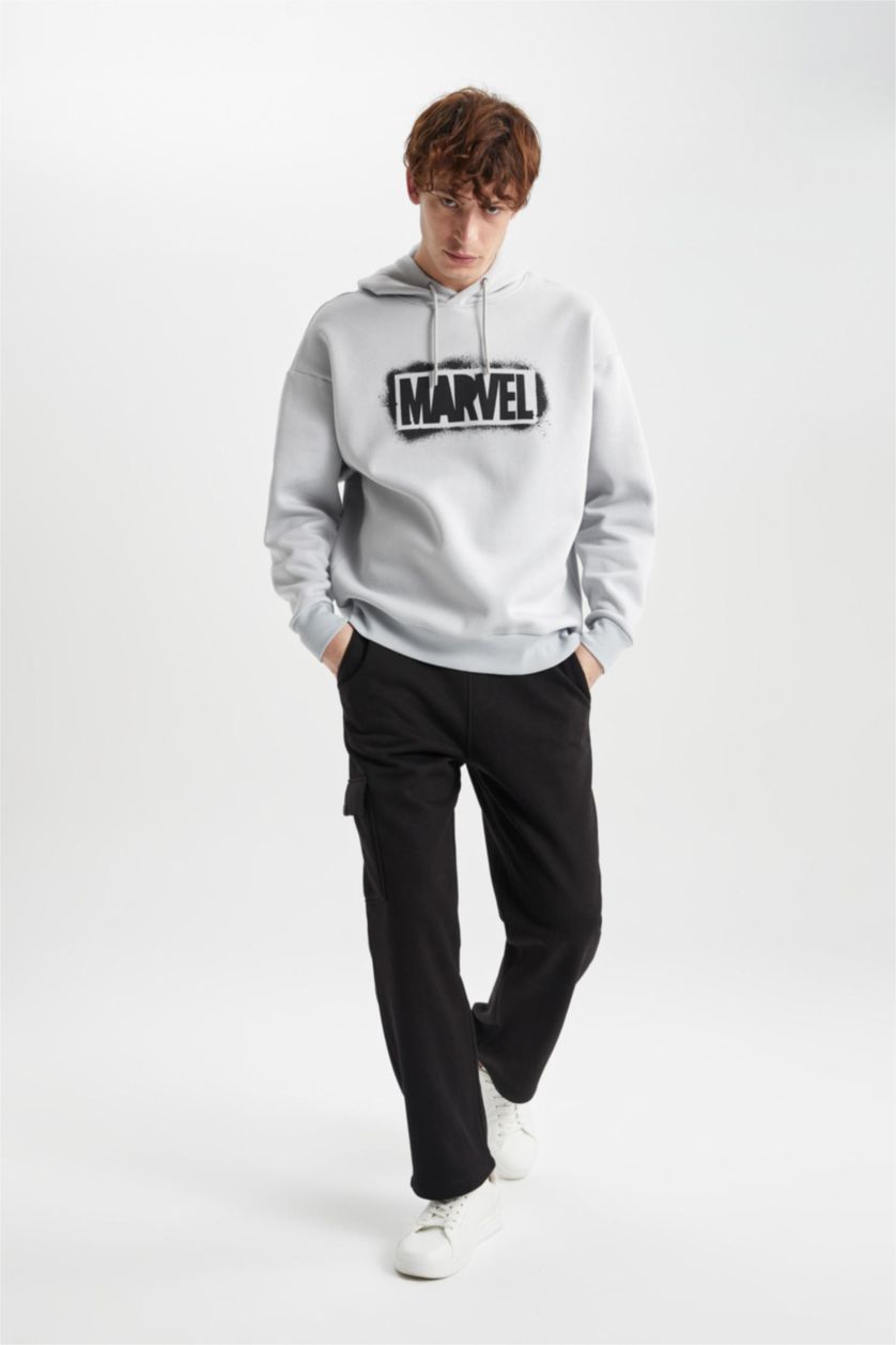 MAN Black Regular Fit Wide Leg With Cargo Pocket Trousers