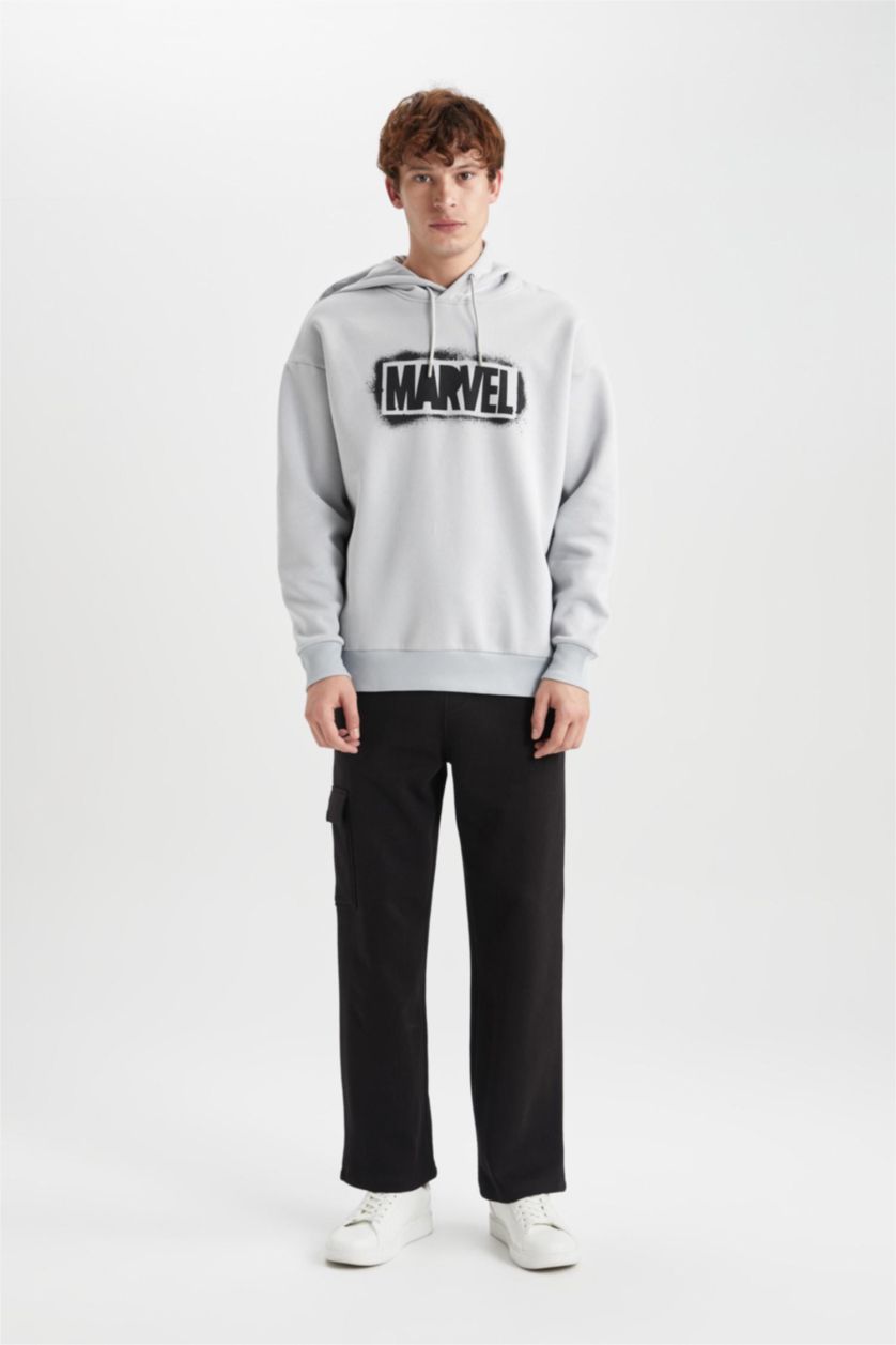 MAN Black Regular Fit Wide Leg With Cargo Pocket Trousers