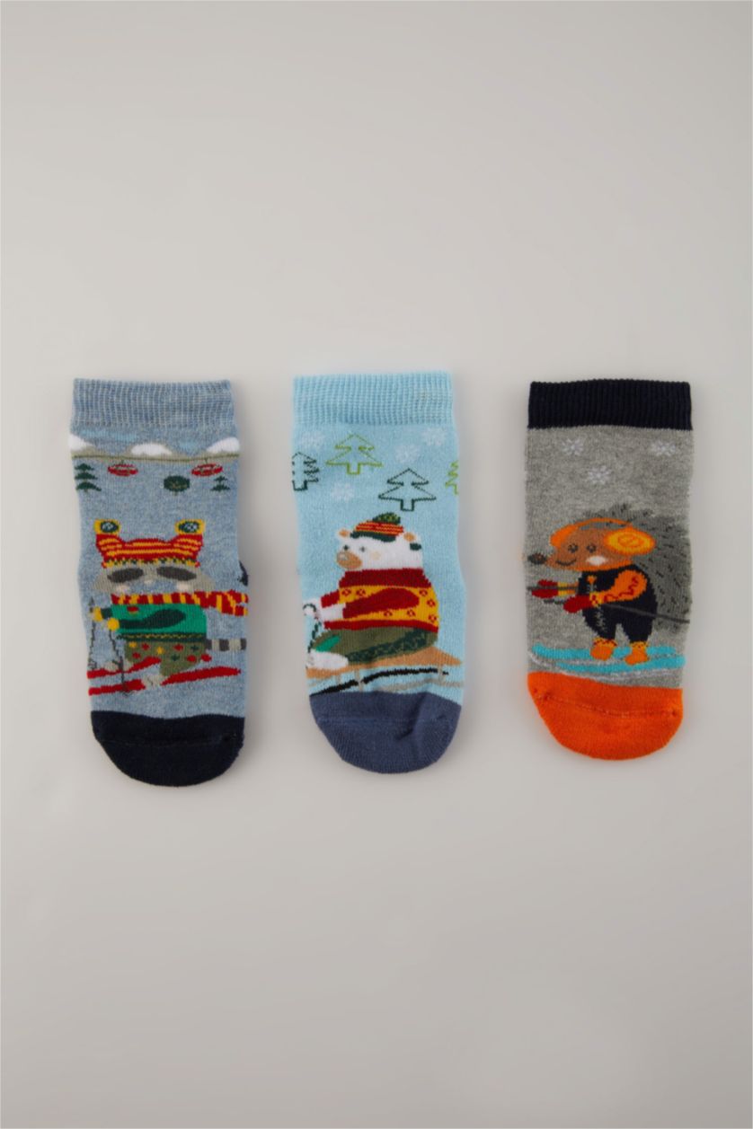 Малыши мальчики Разноцветный Носки из хлопка для малышей мальчиков, 3 пары