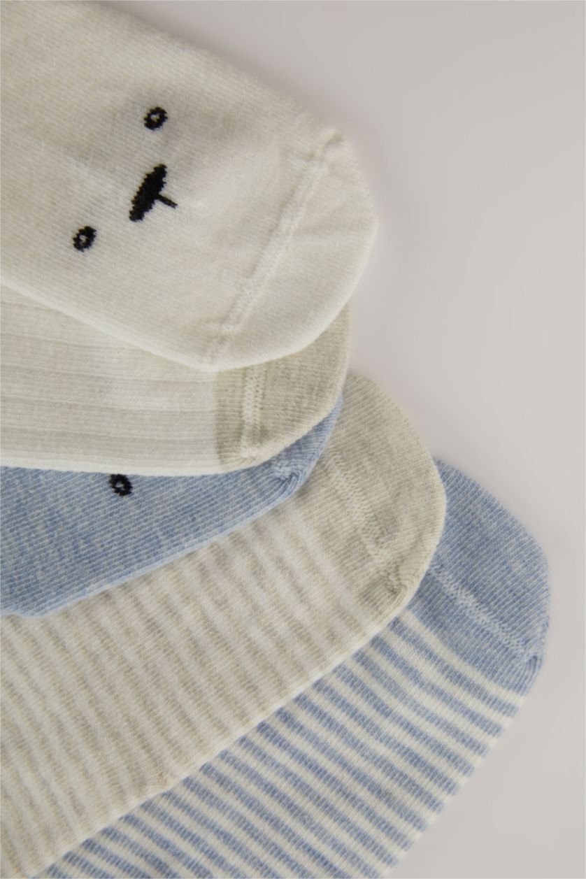 Erkek Bebek Karma Erkek Bebek Kaydırmaz Taban 5'li Pamuklu Uzun Çorap