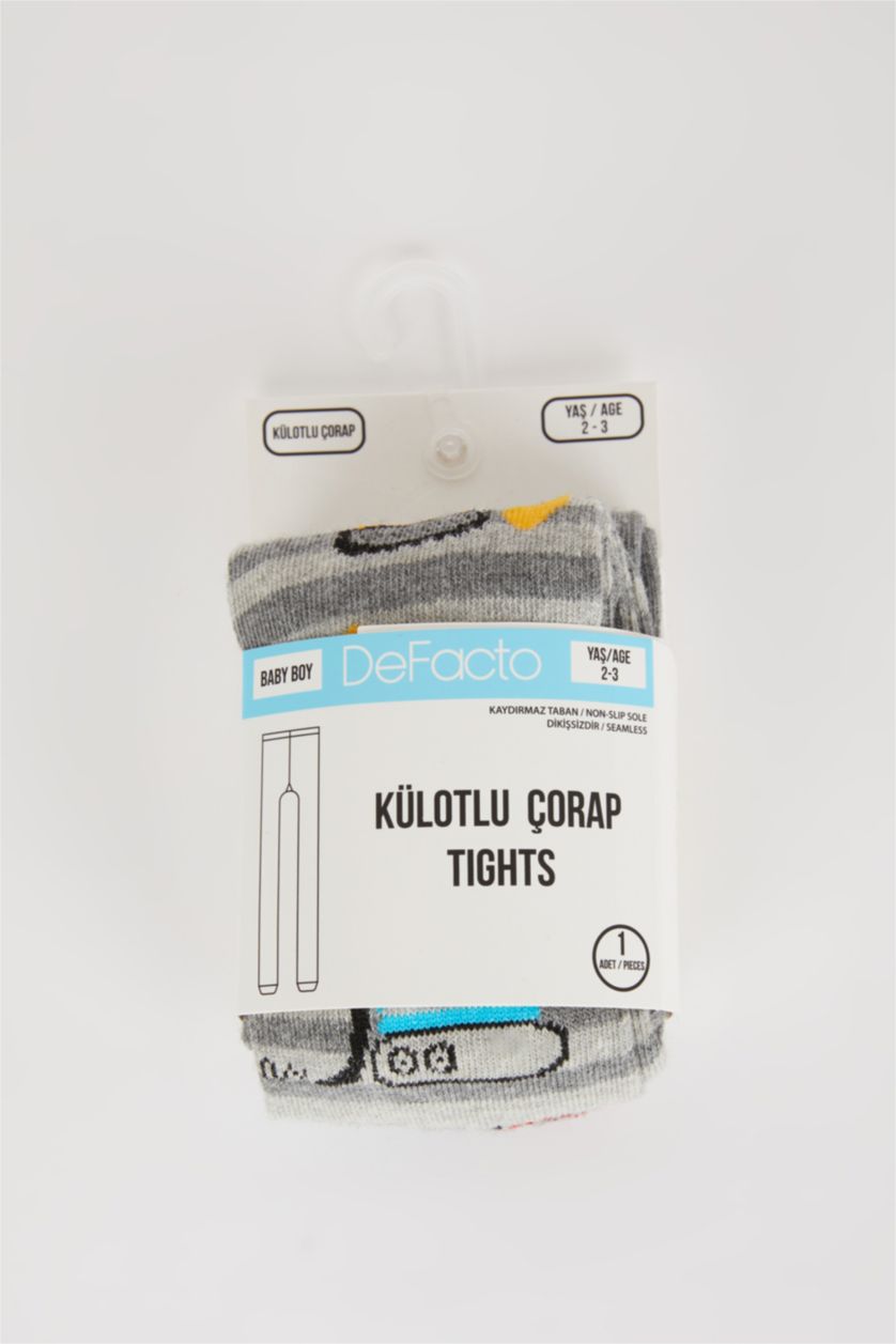 Erkek Bebek Karma Erkek Bebek Kaydırmaz Taban Pamuklu Külotlu Çorap