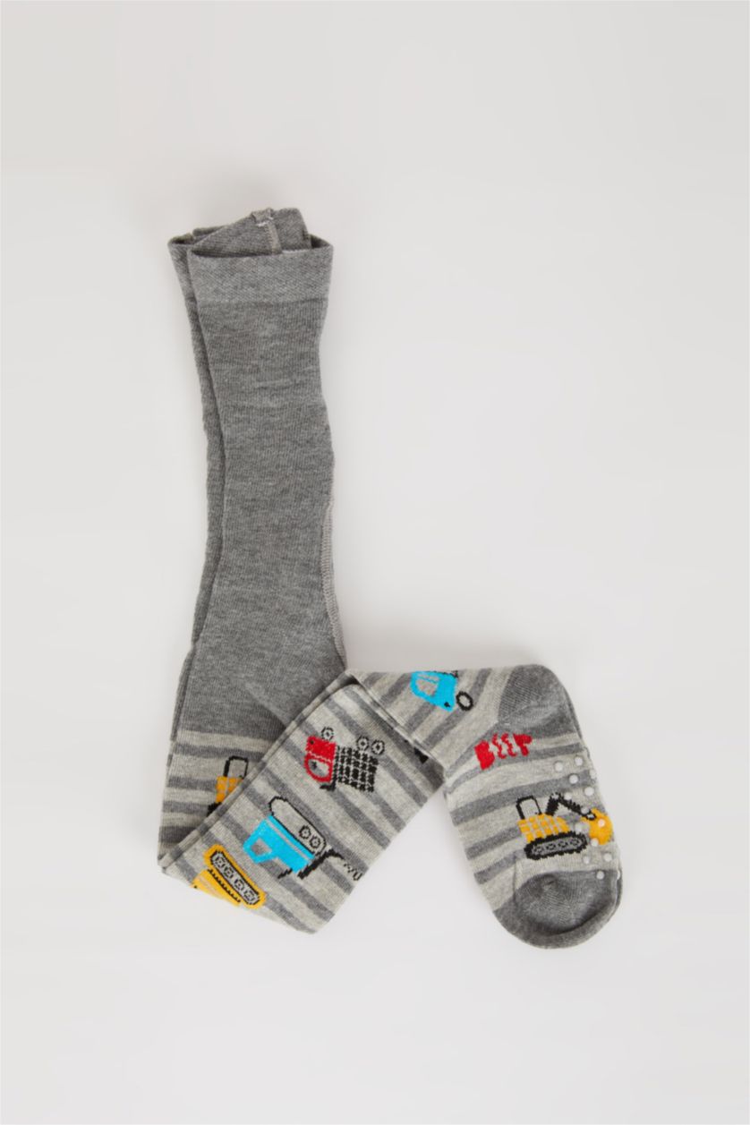 Erkek Bebek Karma Erkek Bebek Kaydırmaz Taban Pamuklu Külotlu Çorap