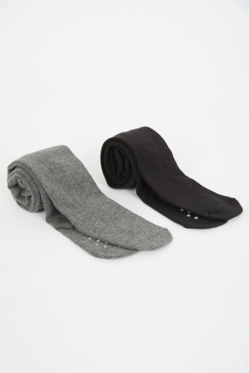 Erkek Bebek Karma Erkek Bebek Okula Dönüş Kaydırmaz Taban 2'li Pamuklu Külotlu Çorap