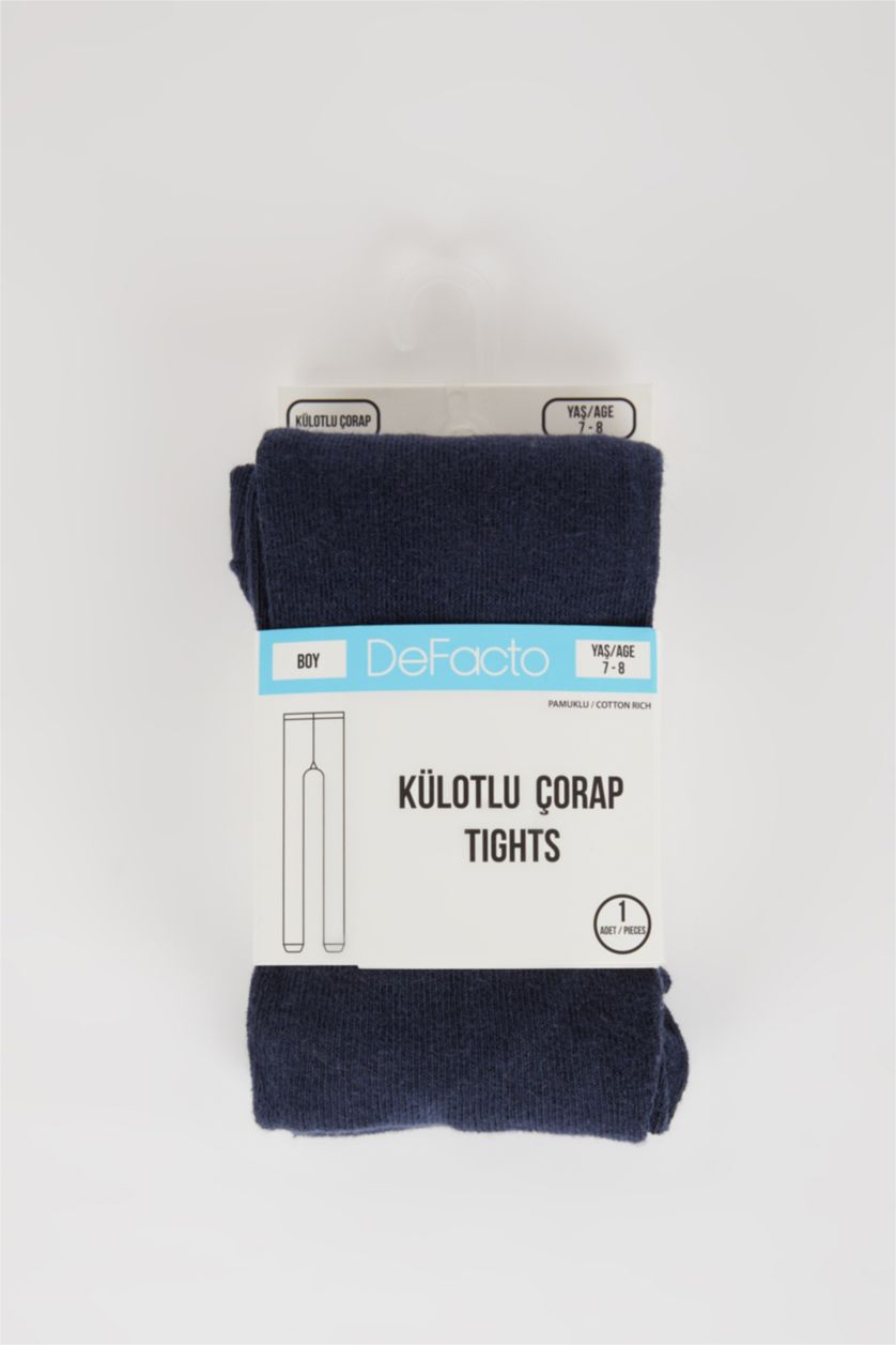 Erkek Çocuk - Genç Erkek Lacivert Pamuklu Külotlu Çorap Erkek Çocuk