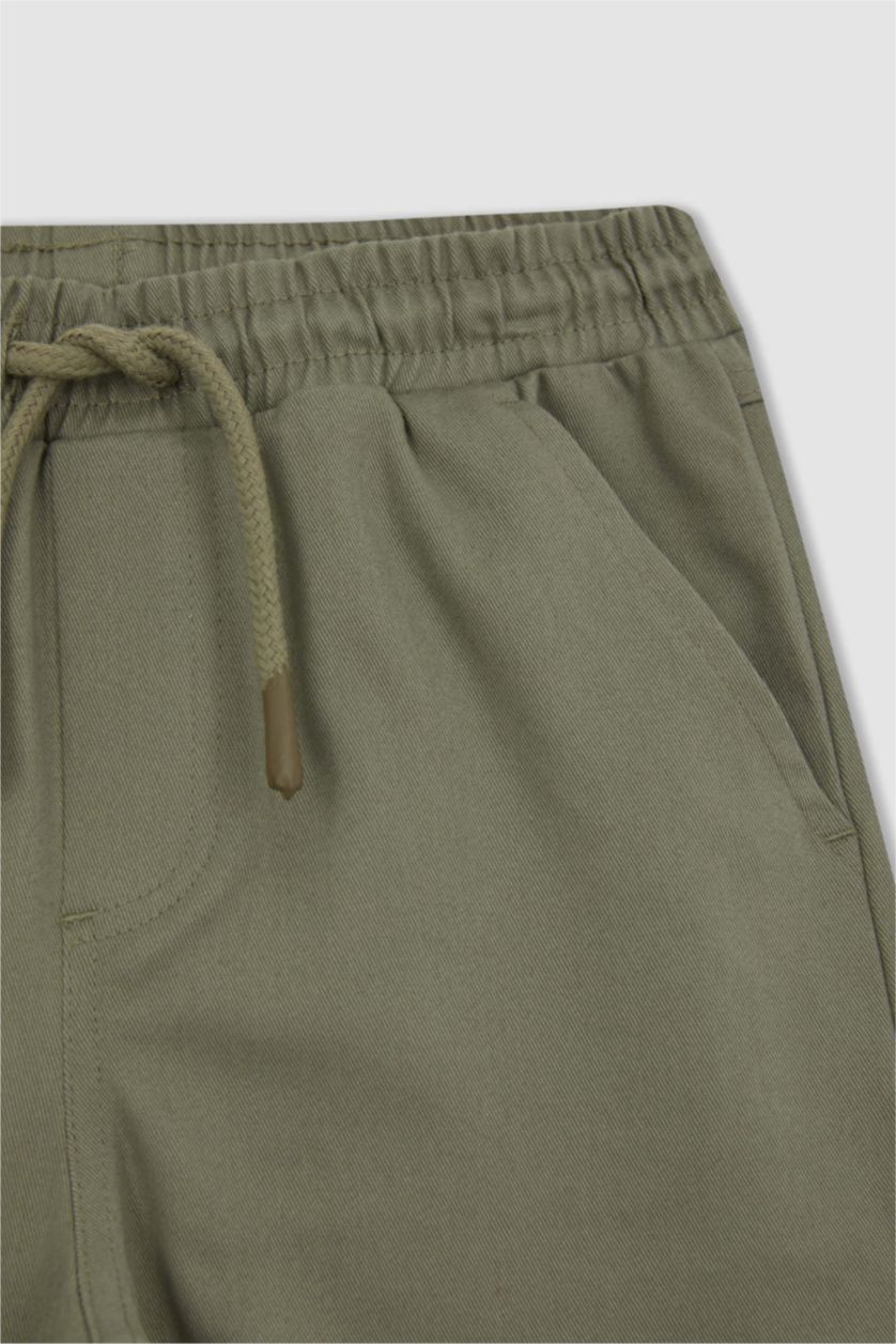 Мальчики и подростки Светлый хаки Джоггеры карго из габардина