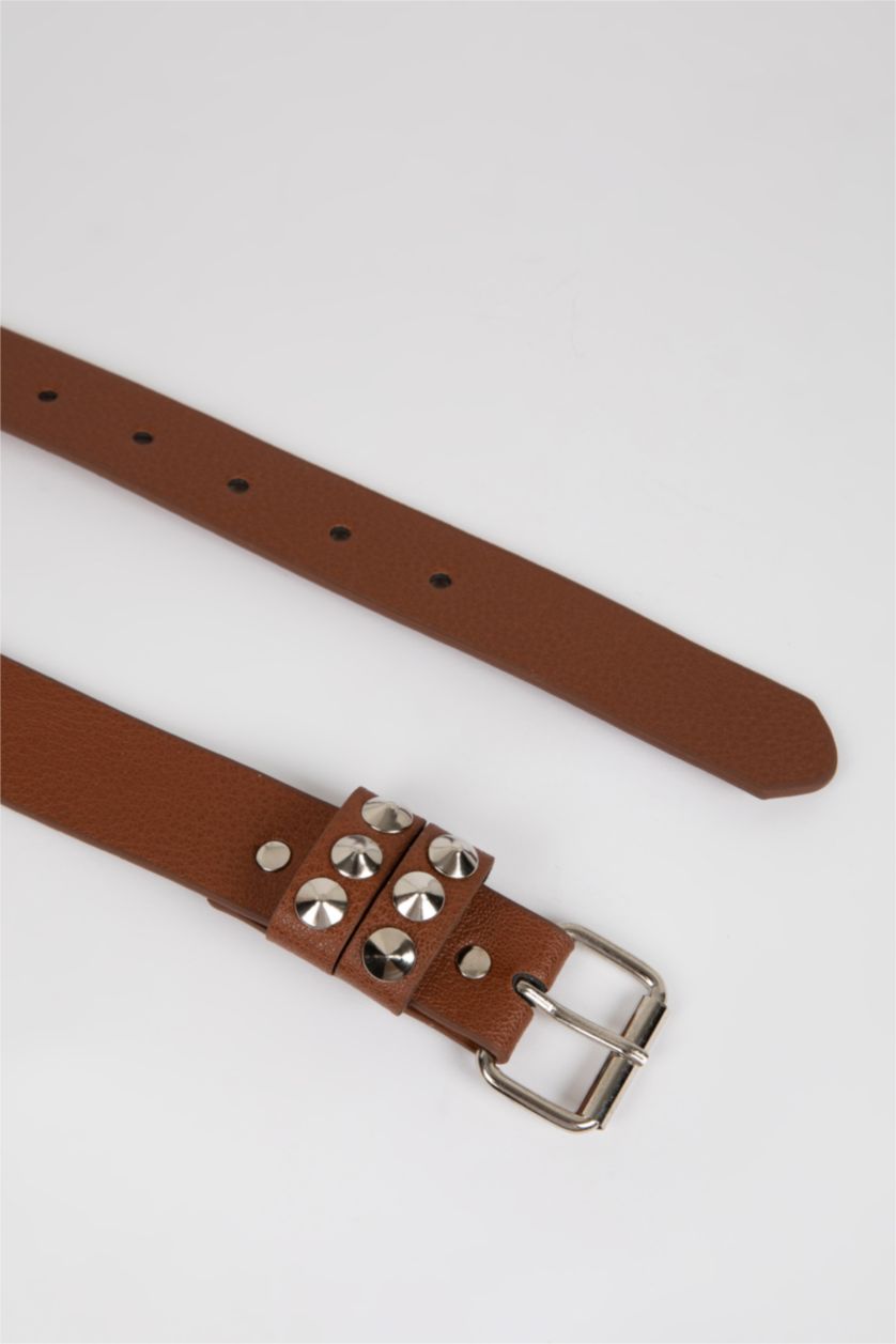 Kadın Taba Kadın Suni Deri Klasik Kemer