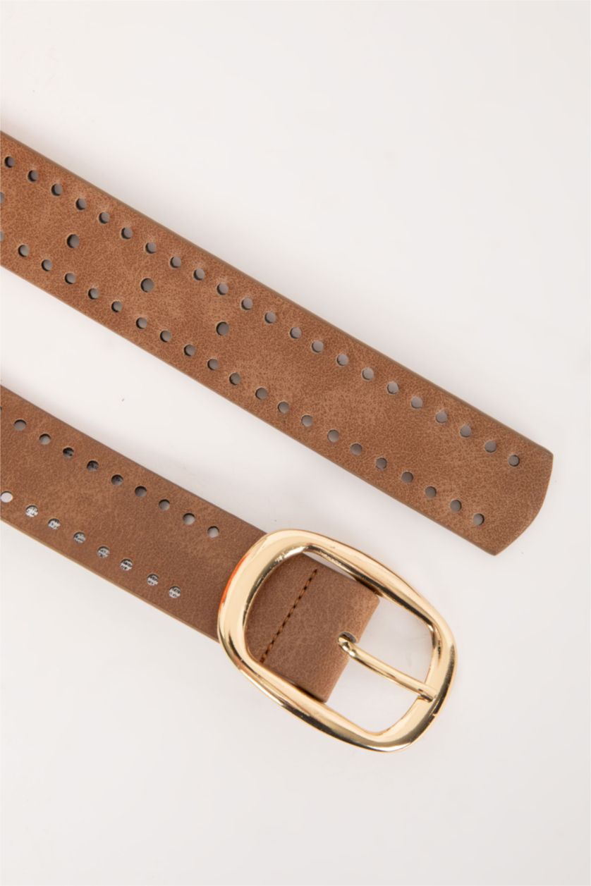 Kadın Taba Kadın Suni Deri Klasik Kemer