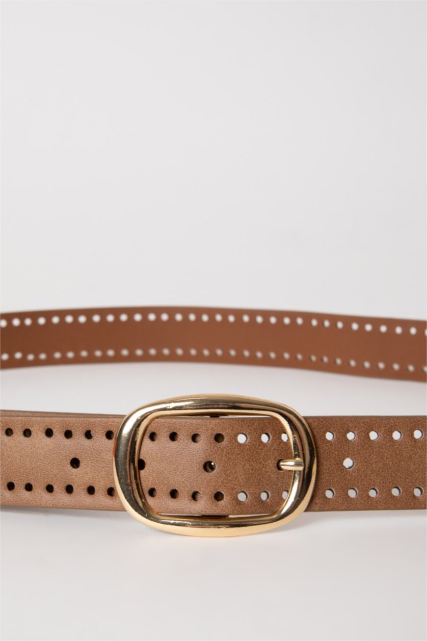 Kadın Taba Kadın Suni Deri Klasik Kemer