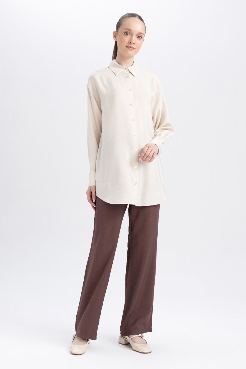 Woman Brown Relax Fit Trousers