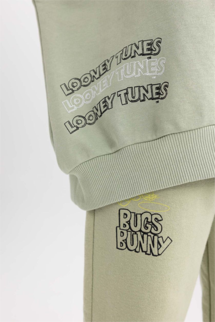 FILLES Bleu Sweat- Shirt Coupe Oversize Imprimé Looney Tunes Col Rond Pour Fille