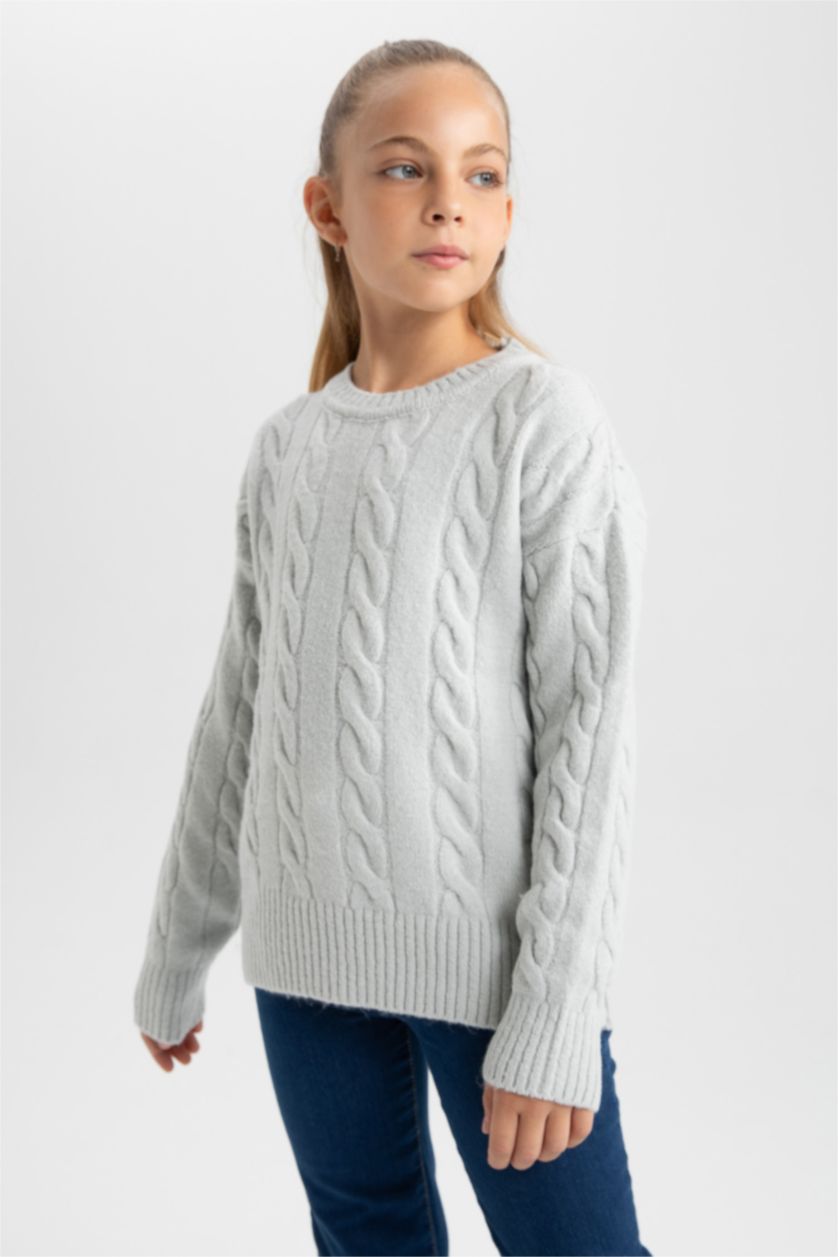 Қыздар Және Жасөспірімдер Сұр Қыздарға қалыпты пішім Пулловер