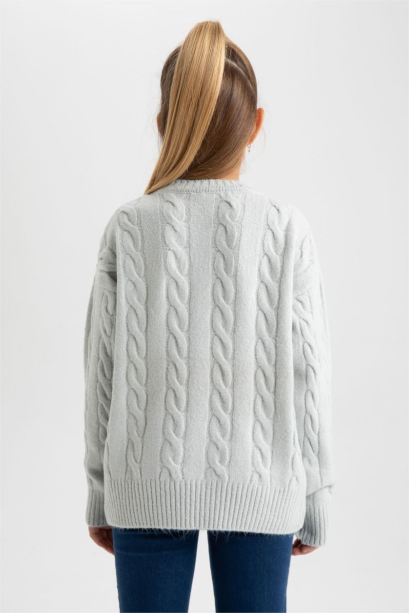 Қыздар Және Жасөспірімдер Сұр Қыздарға қалыпты пішім Пулловер