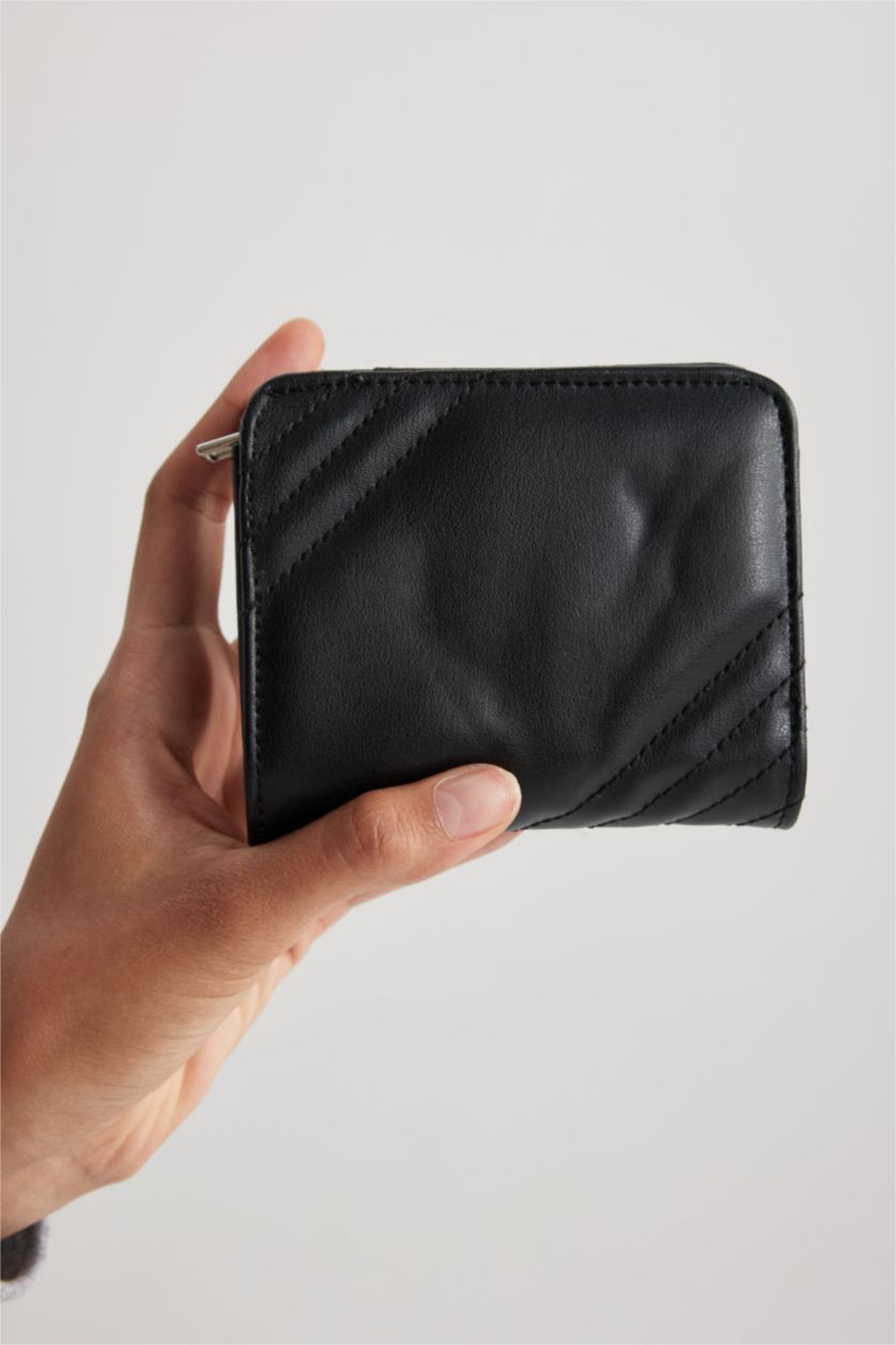 نساء أسود محفظة نسائي جلد صناعي