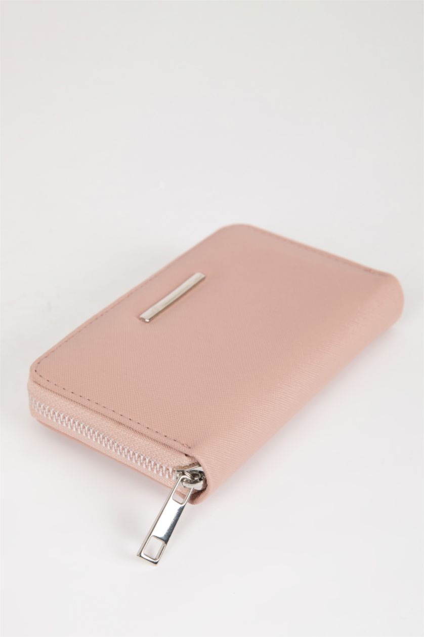 FEMME Rose Clair Portefeuille En Faux Cuir Pour Femme