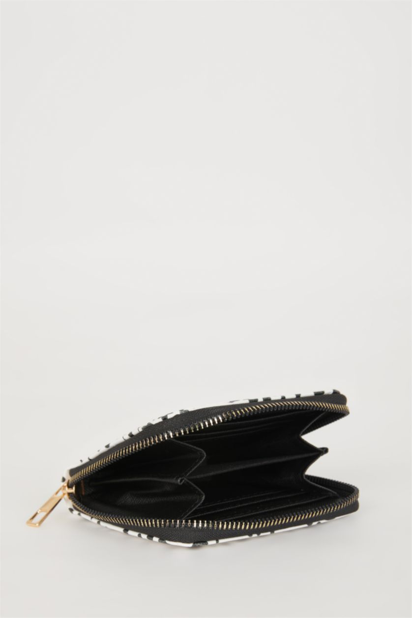 Kadın Karma Kadın Zebra Desenli Suni Deri Cüzdan