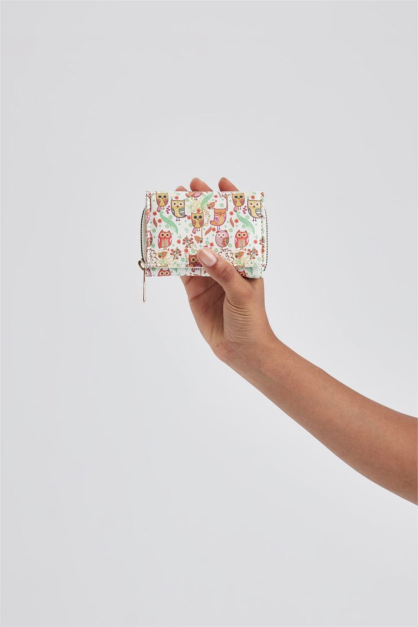 Kadın Karma Kadın Desenli Suni Deri Cüzdan