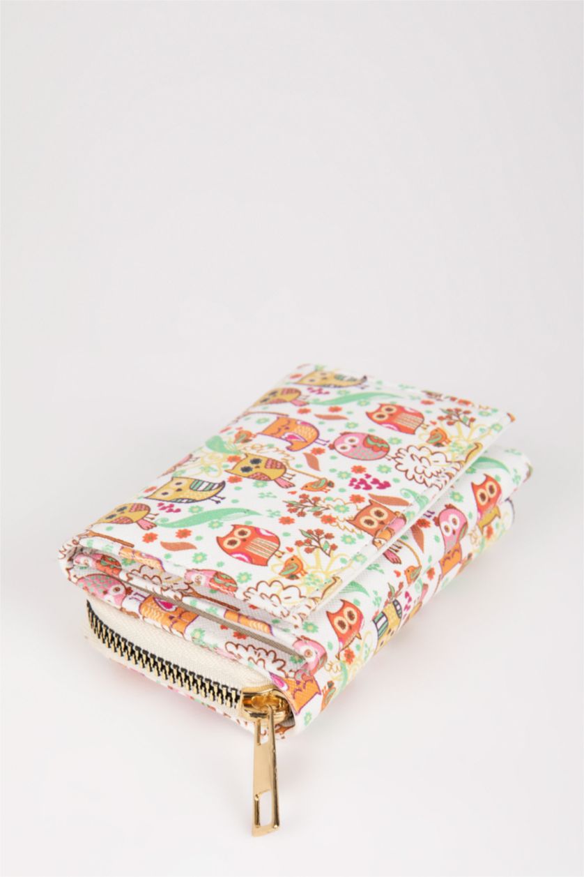 Kadın Karma Kadın Desenli Suni Deri Cüzdan