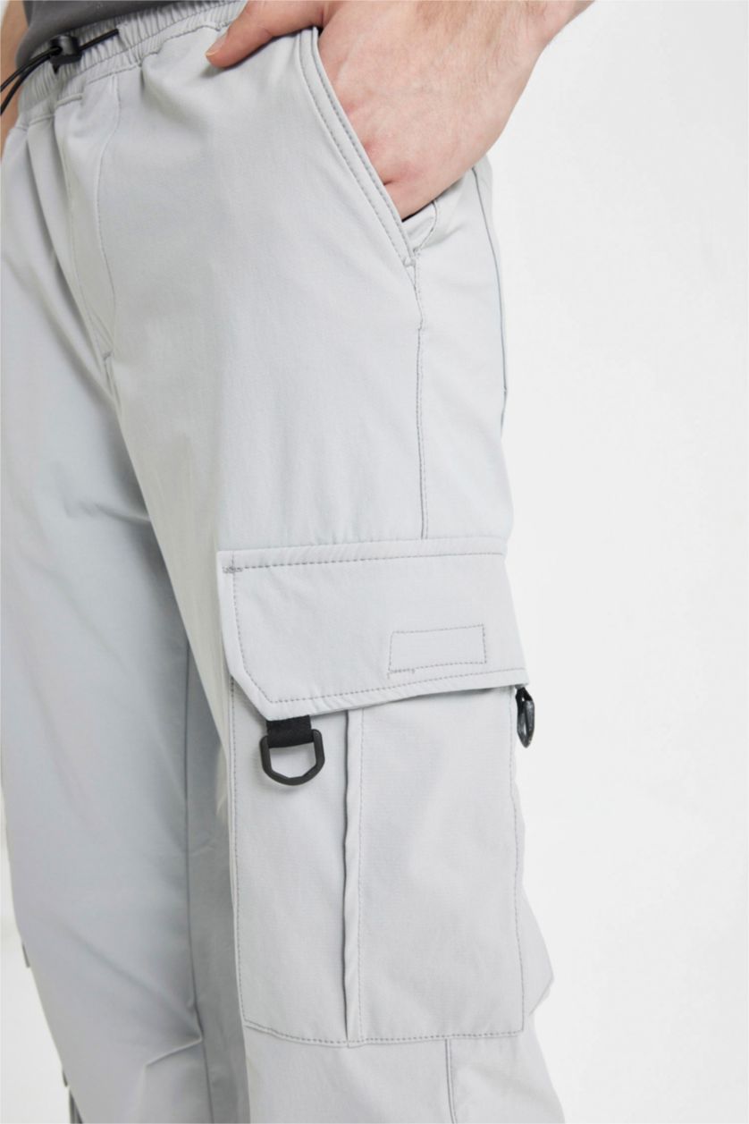 MAN Light Grey Relax Fit With Cargo Pocket Trousers