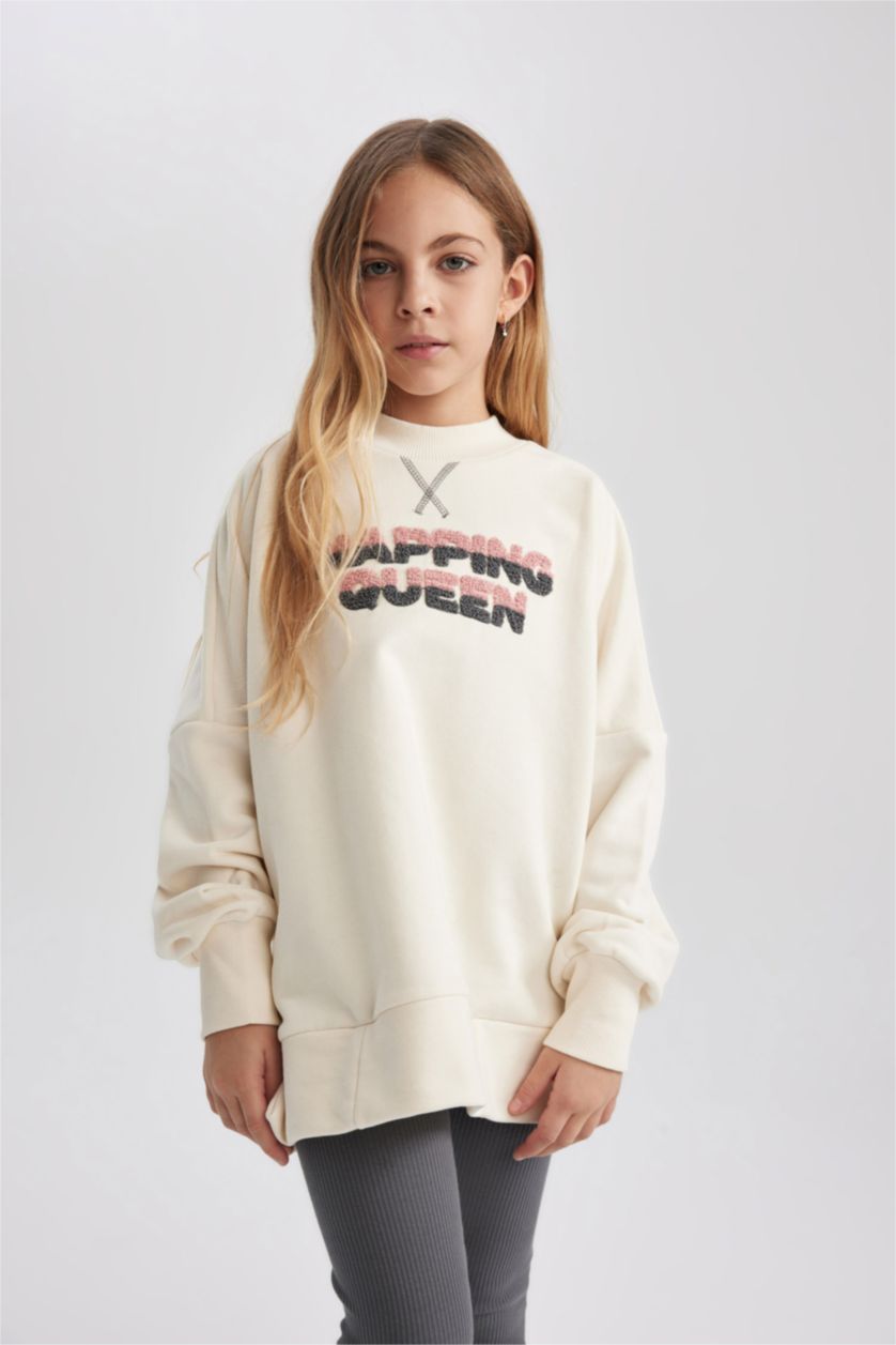 Kız Çocuk - Genç Kız Kum Kız Çocuk Pijama Takımı Baskılı Penye Uzun Kollu Üst Uzun Alt