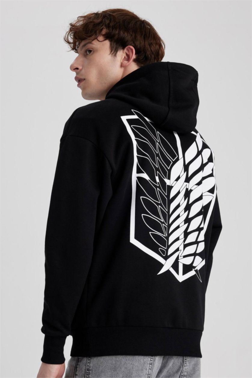 Erkek Siyah Oversıze Sweatshirt
