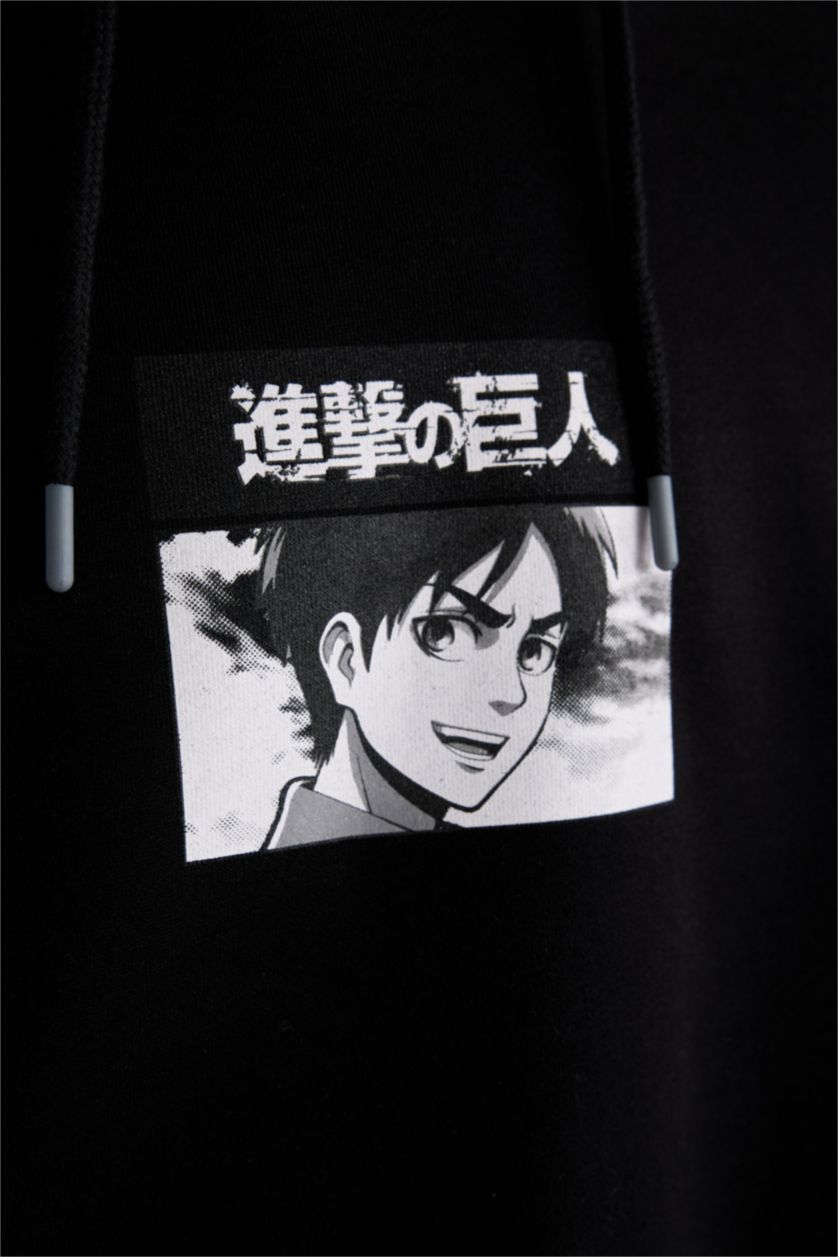 Erkek Siyah Oversıze Sweatshirt