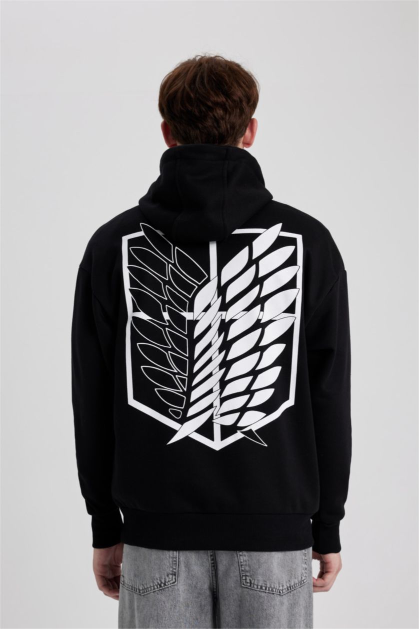 Erkek Siyah Oversıze Sweatshirt