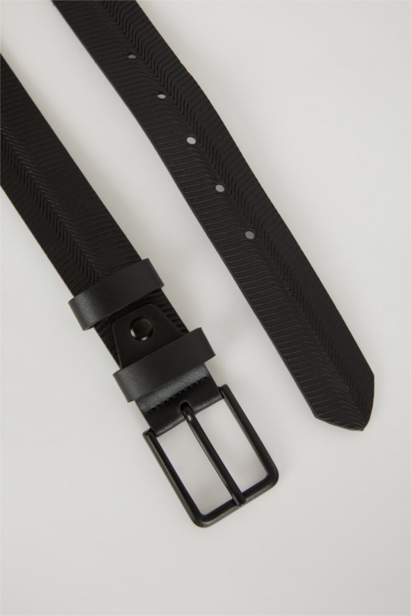 Erkek Siyah Erkek Suni Deri Kemer