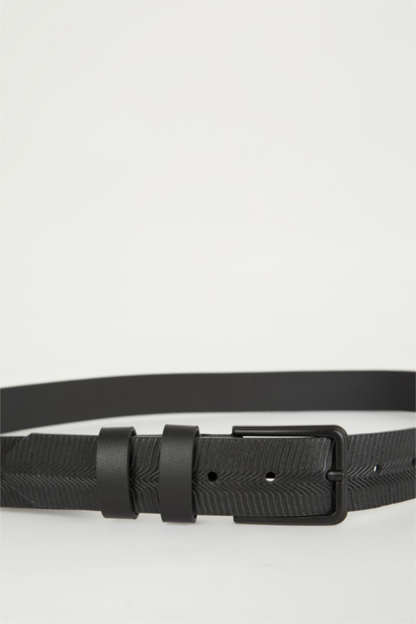 Erkek Siyah Erkek Suni Deri Kemer