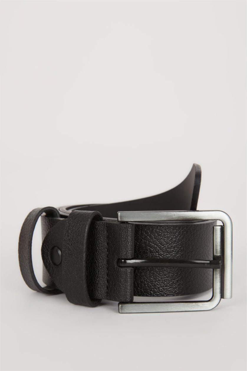 HOMME Noir Ceinture Classique Cuir Synthétique Pour Homme