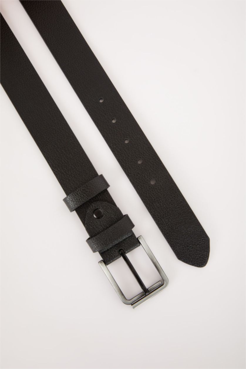HOMME Noir Ceinture Classique Cuir Synthétique Pour Homme