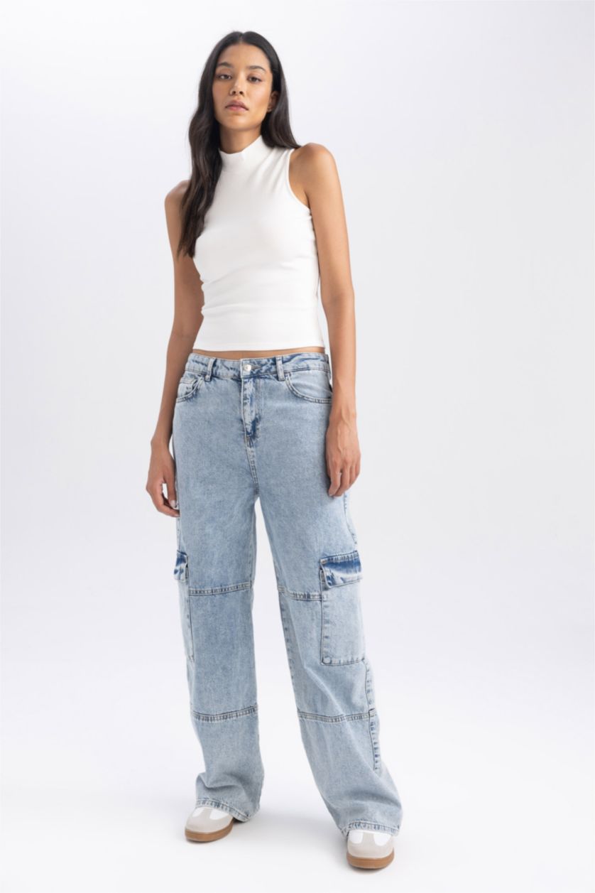 FEMME Écru Top Coupe Slim demi-Col de Tortue