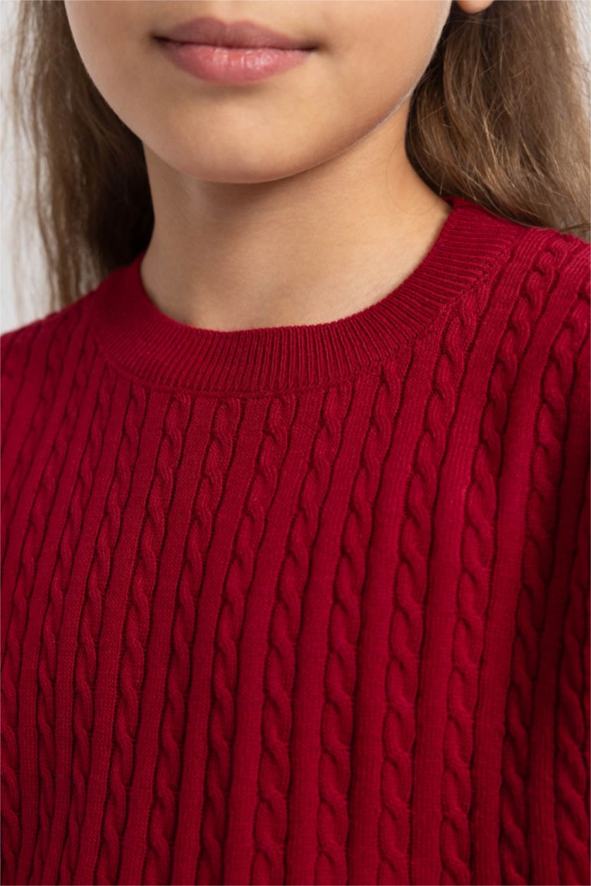 GIRLS & TEENS Bordeaux بلوفر قصة عادية