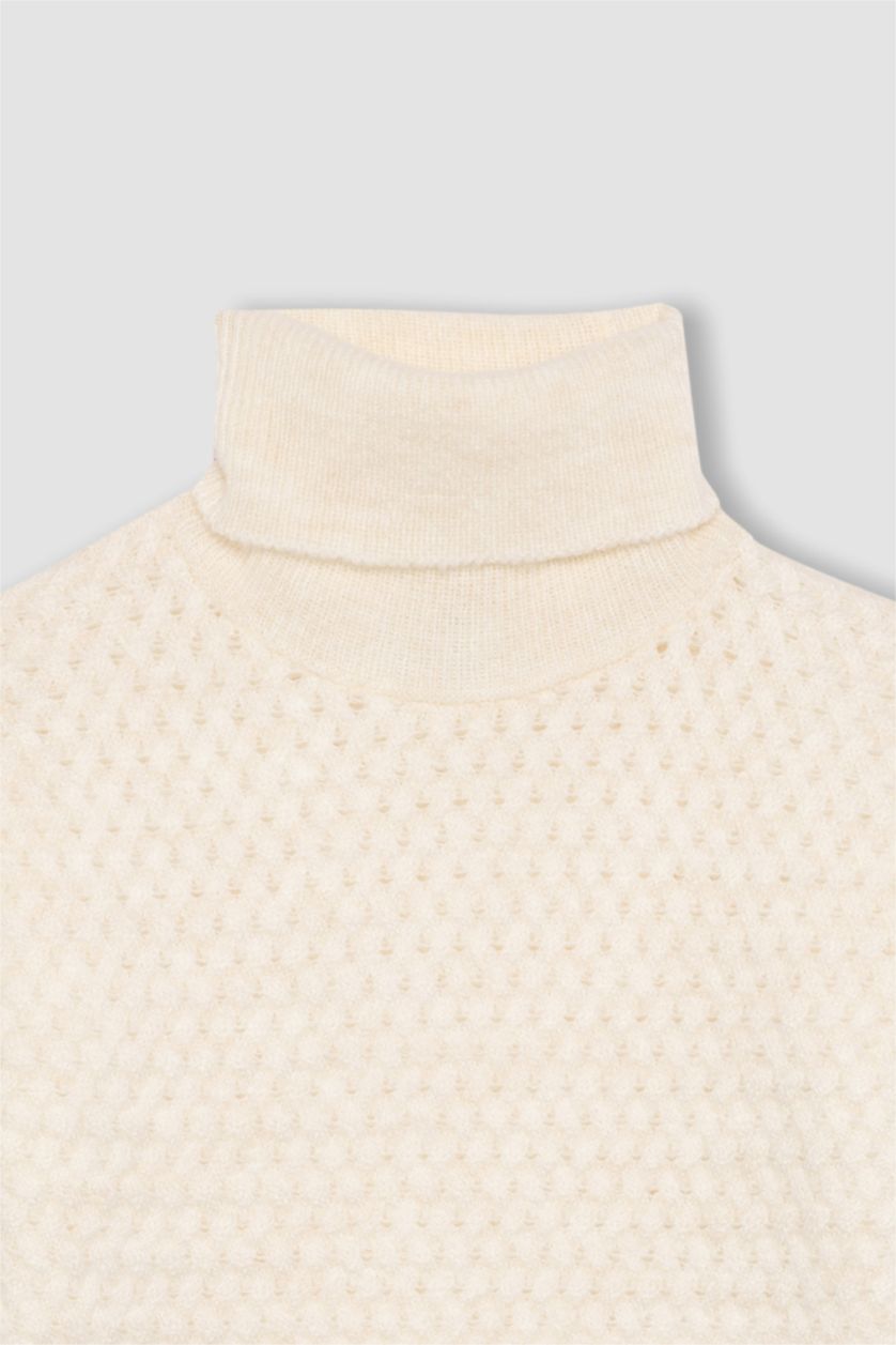 FILLES Écru Pull Oversize à Col Rond Pour Fille
