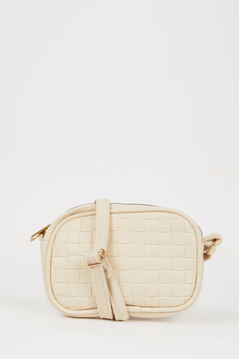 GIRLS & TEENS Beige Faux Leather Crossbody Bag