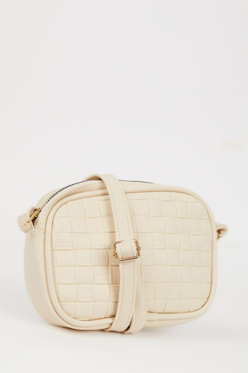 GIRLS & TEENS Beige Faux Leather Crossbody Bag