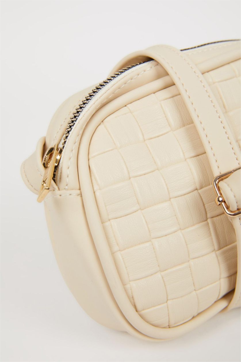 GIRLS & TEENS Beige Faux Leather Crossbody Bag