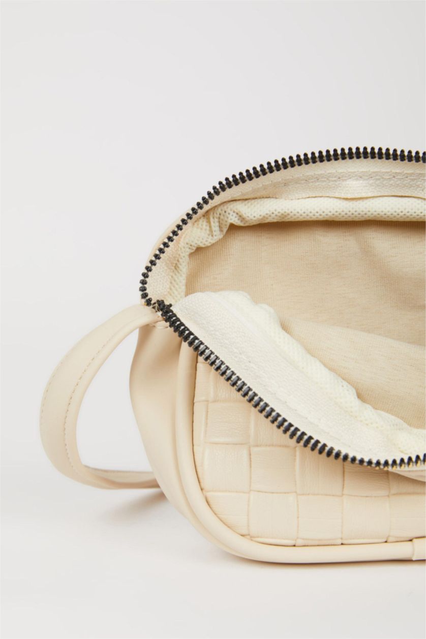 GIRLS & TEENS Beige Faux Leather Crossbody Bag