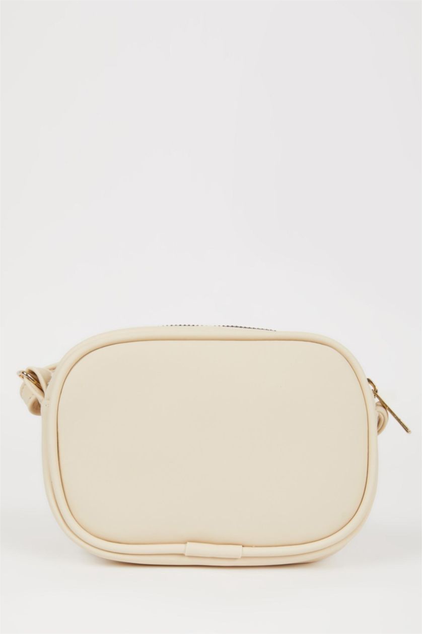 GIRLS & TEENS Beige Faux Leather Crossbody Bag