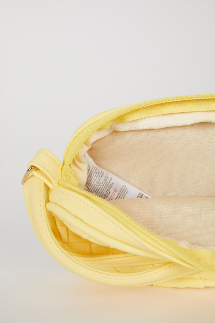 Kız Çocuk - Genç Kız Sarı Suni Deri Çapraz Çanta Kız Çocuk