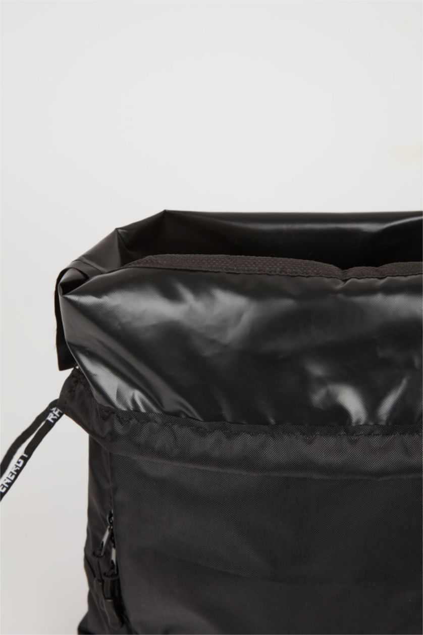 Erkek Siyah Unisex Su Geçirmez Kumaş Okul Sırt Çantası