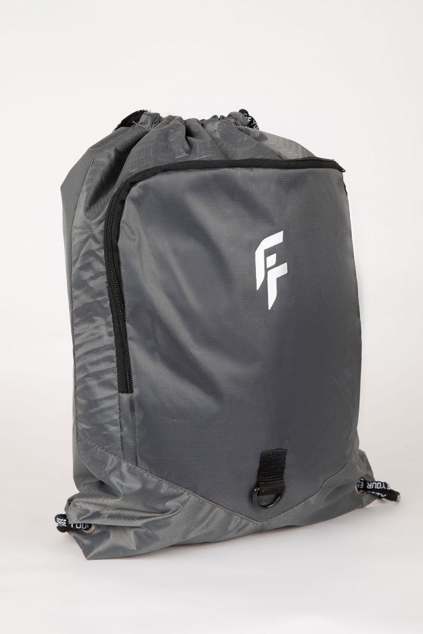 Erkek Gri Erkek Su Geçirmez Kumaş Slogan Sırt Çantası