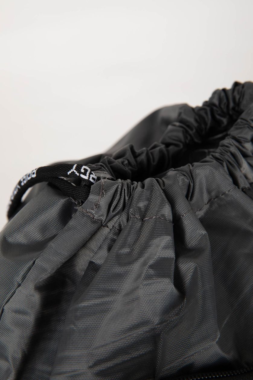 Erkek Gri Erkek Su Geçirmez Kumaş Slogan Sırt Çantası