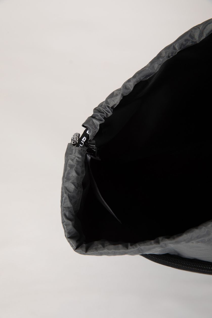 Erkek Gri Erkek Su Geçirmez Kumaş Slogan Sırt Çantası