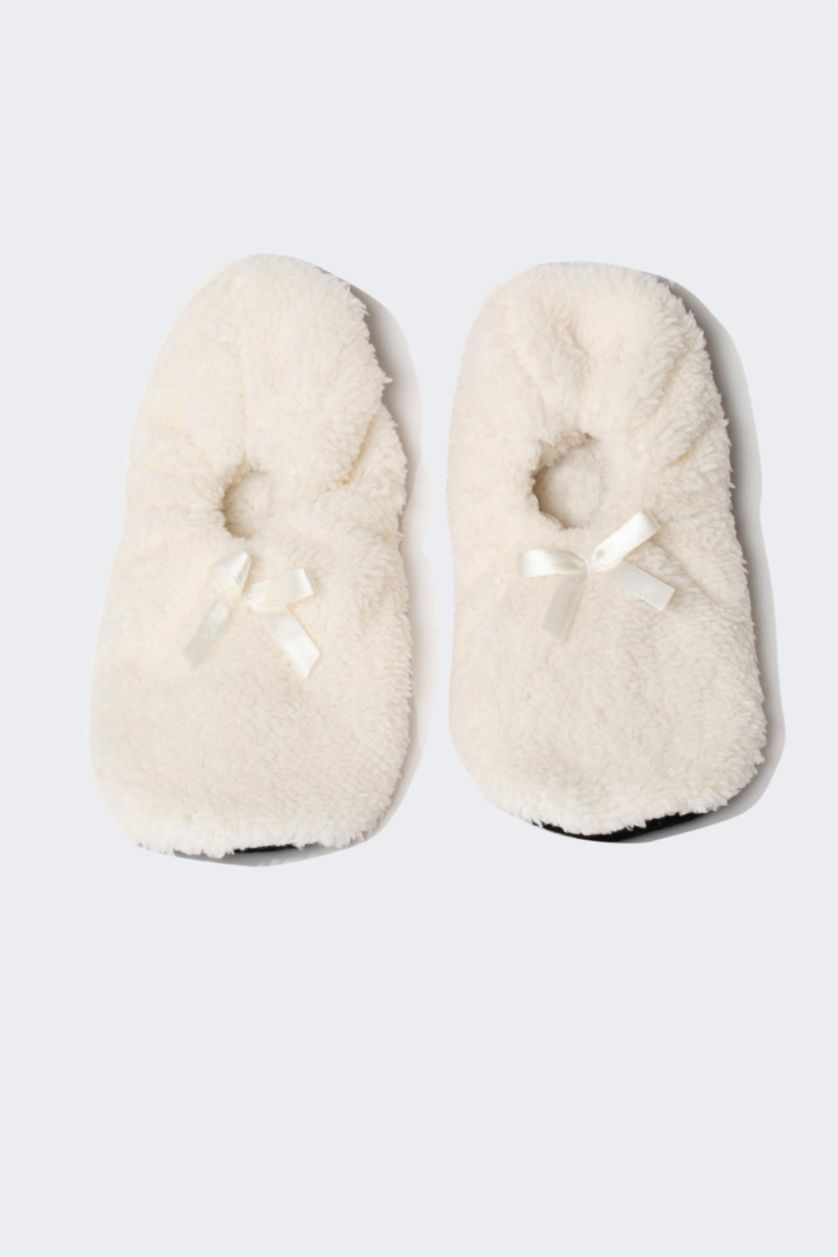 نساء اللون الحجري بنطوفة منزلية نسائية بكعب مسطح