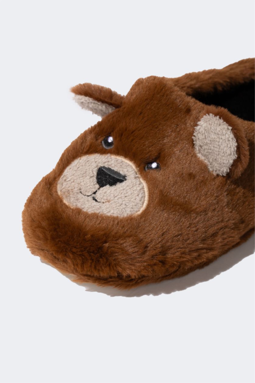 WOMAN Beige Woman Flat Sole House Slippers