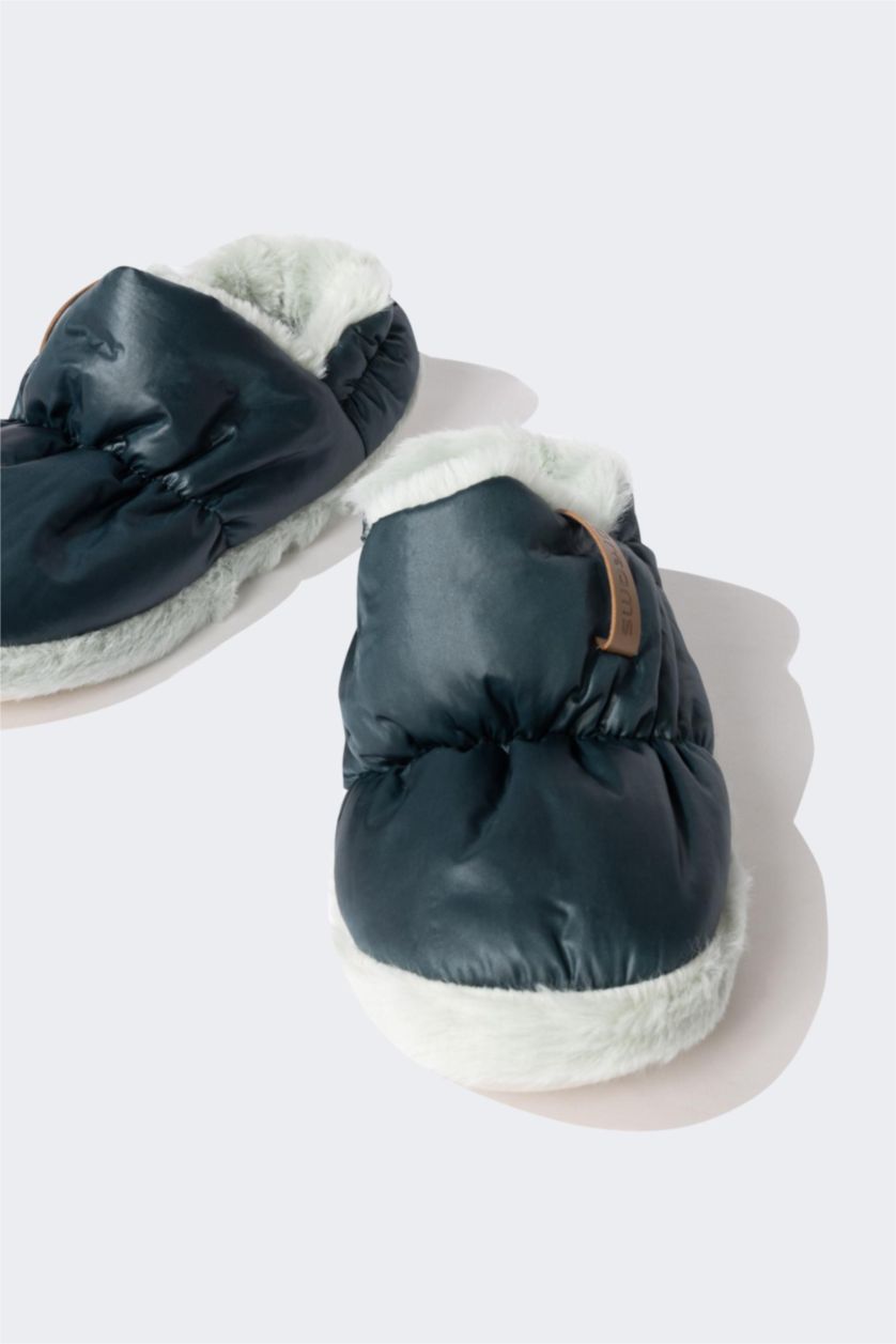 WOMAN Dark Mint Womens Flat Sole House Slippers