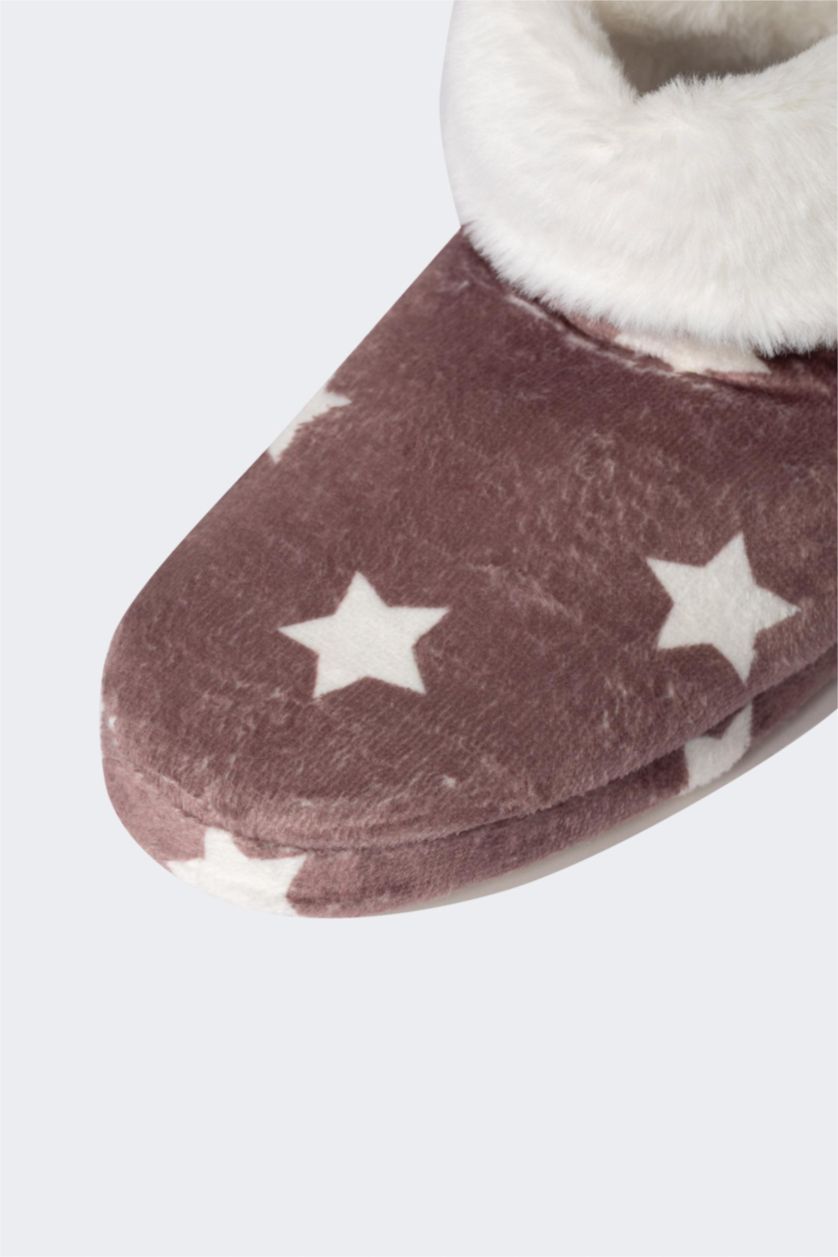 حريمي بنفسجي غامق شبشب بيت شتوي حريمي بكعب مسطح