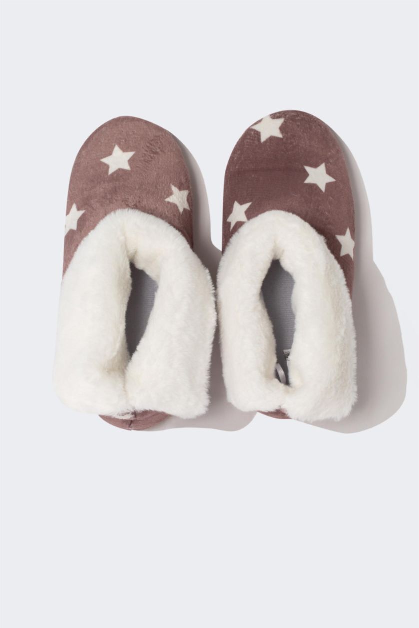 حريمي بنفسجي غامق شبشب بيت شتوي حريمي بكعب مسطح