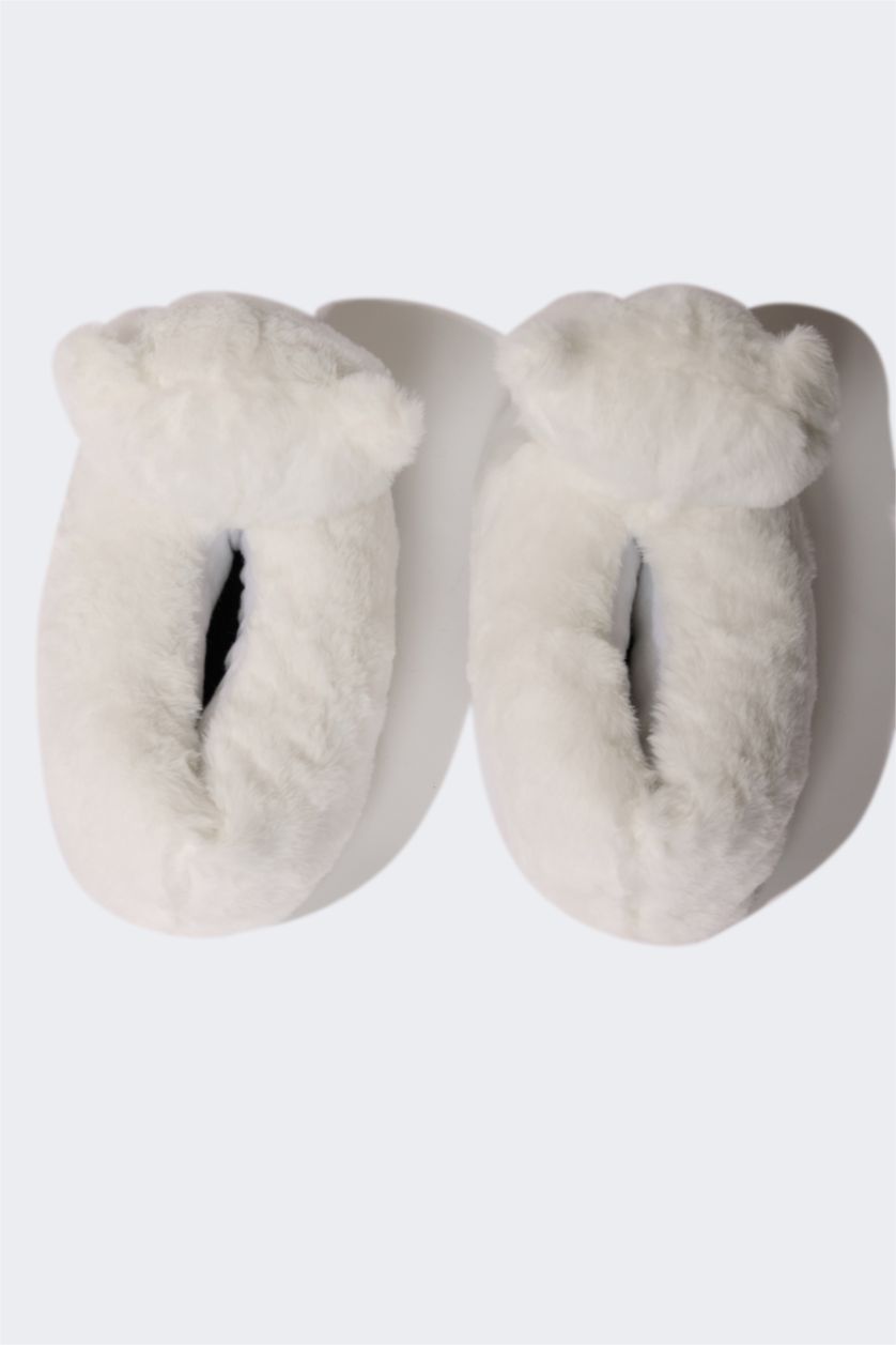 Woman White Woman Cat Themed Plush Home Boots