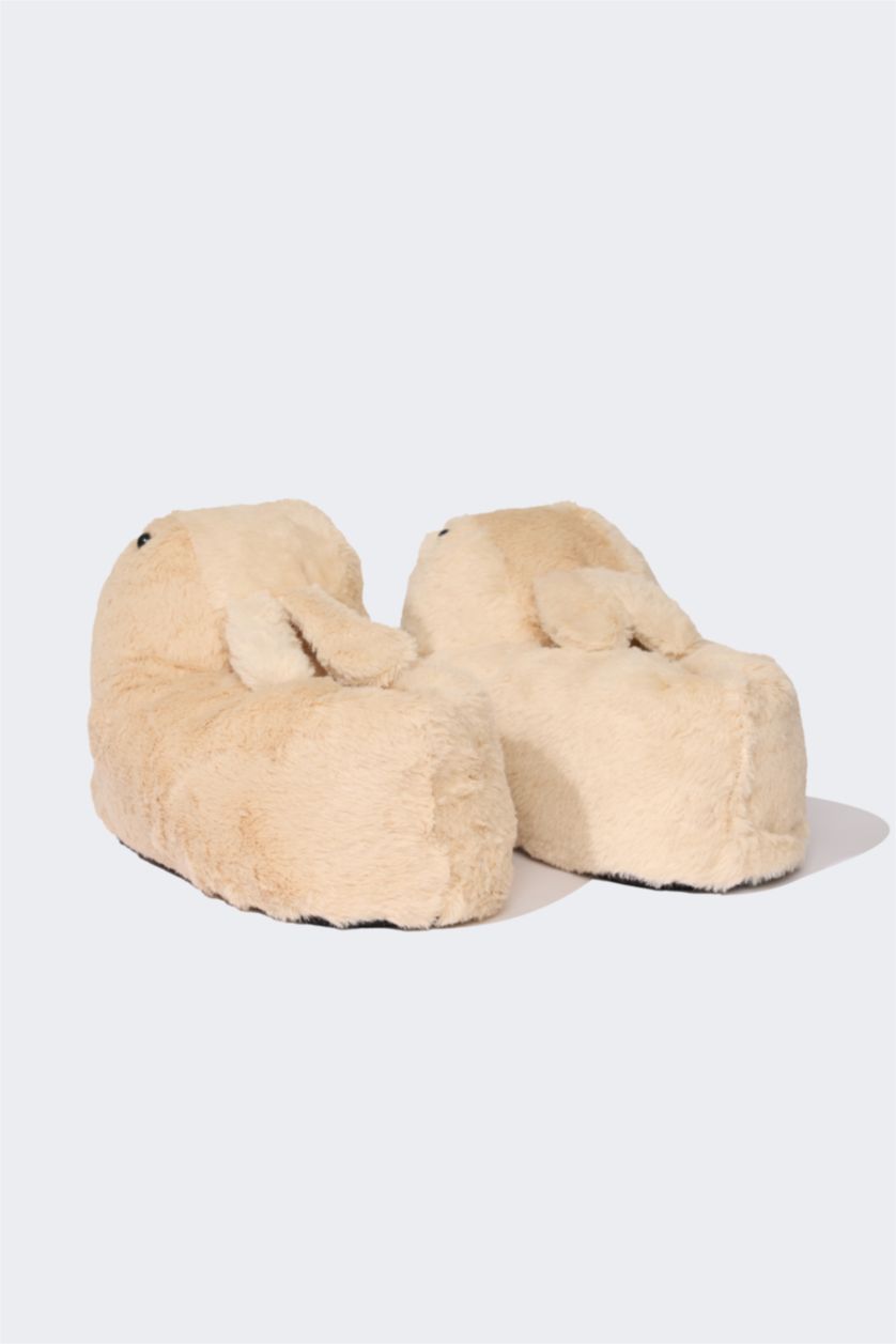 Woman Beige Woman Flat Sole Home Boots